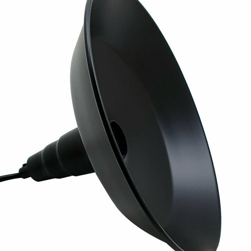 Industrial Matte Black Pendant Lighting Shade Bowl Shape Metal~3727