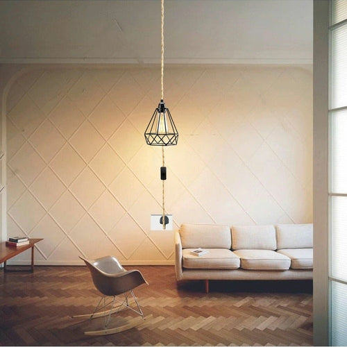 LEDSone Industrial Pendant Hanging Diamond cage E27 Lighting Fixture