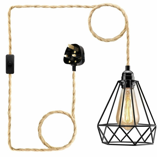 LEDSone Industrial Pendant Hanging Diamond cage E27 Lighting Fixture