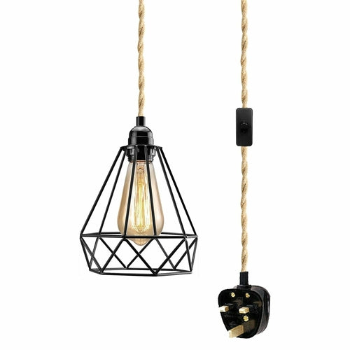 LEDSone Industrial Pendant Hanging Diamond cage E27 Lighting Fixture