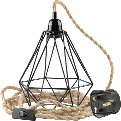 LEDSone Industrial Pendant Hanging Diamond cage E27 Lighting Fixture