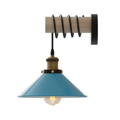 Modern Combined Solid Wooden Arm Chandelier Lighting With Metal Cone